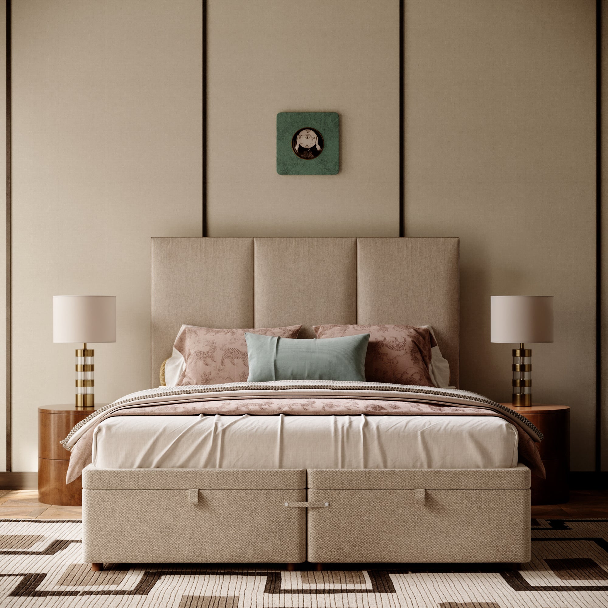 Elegant Divan and Ottoman Set