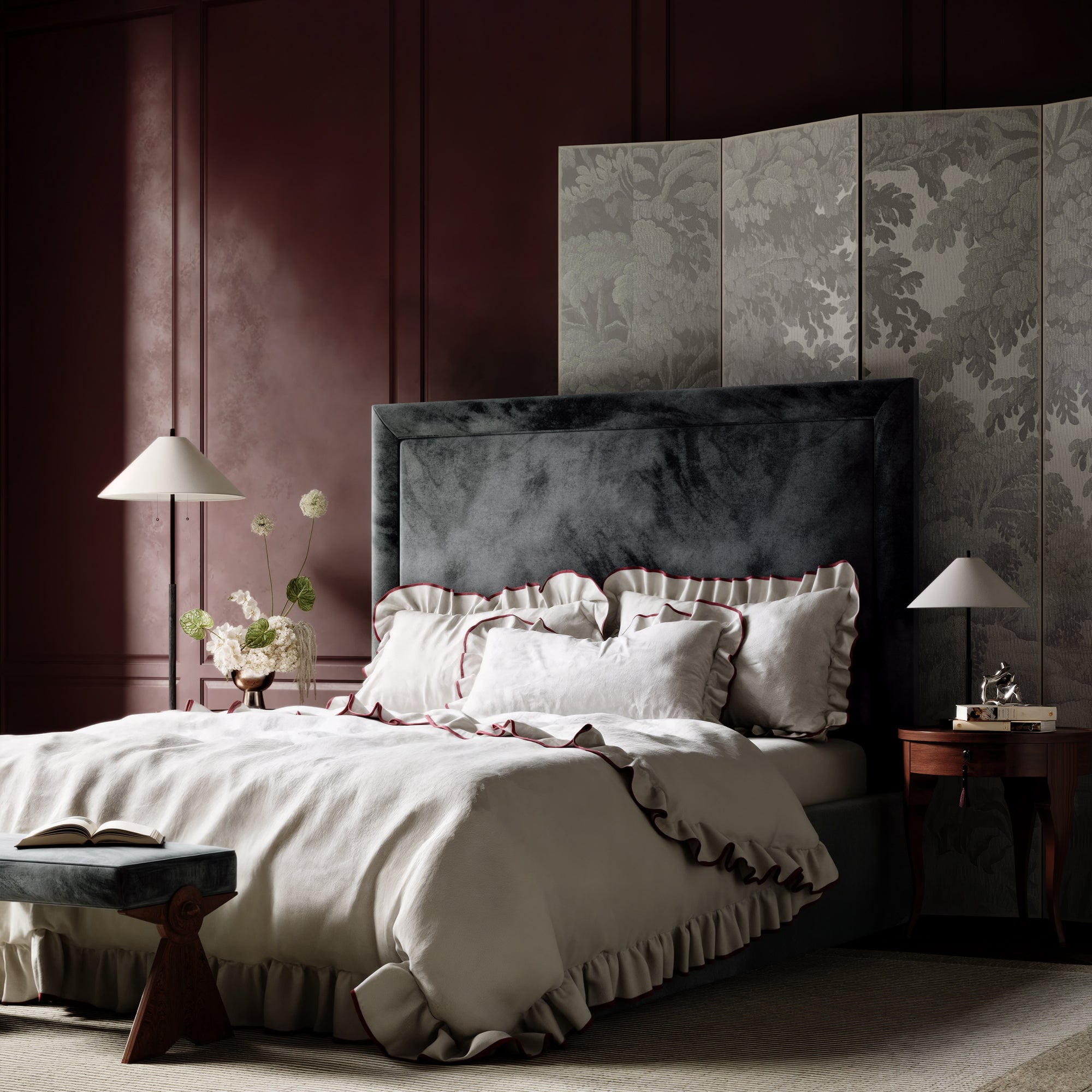 Regal Velvet Bed